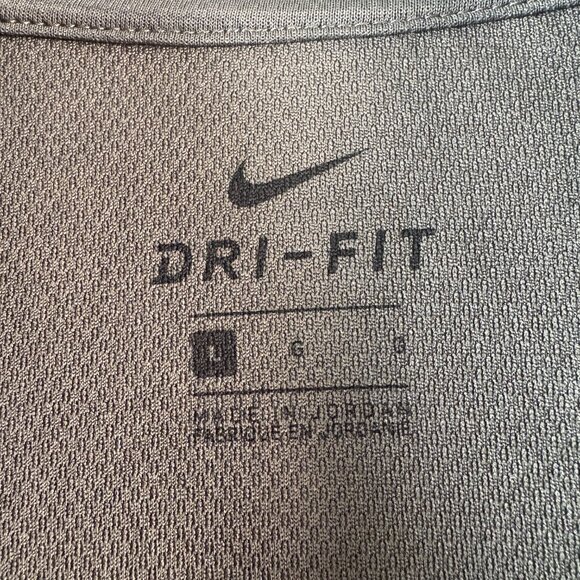 Nike Dri-Fit Green Athletic Quarter Zip Jogging Pullover Sweatshirt Men's Size L - Picture 4 of 8